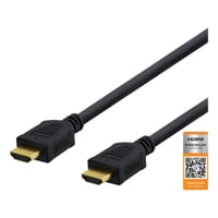 DELTACO High-Speed Premium HDMI kabel, 0,5m, Ethernet, 4K UHD, sort