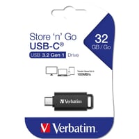 Verbatim Store'n'Go USB-C flashdrev, 32GB, USB 3.2 Gen 1, udtrkkeligt