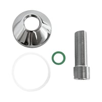 Tilslutningsstykke "x " x 80mm, rdgods (forniklet) - " roset