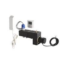 Uponor Fluvia minishunt T PUSH 12 WL-X med tråløs termostat og telestat.Komplet inklusiv isolering, med 3/4" eurokonus gevind