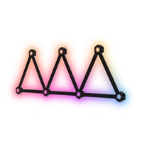 Hexa-Light RGBIC komplet st, 9 lysskinner, vgmonteret, Bluetooth app styring, USB, sort