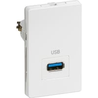 LK FUGA - Dataudtag med 1 stk. USB 3.0 hun-konnektor, 1 modul, hvid