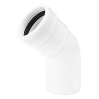 Wavin Wafix afløbsbøjning, 45°, Ø50 mm, plast, hvid