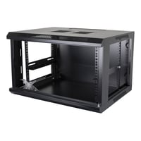 19" vgkabinet, 6U, 600x450, perforeret dr, sort