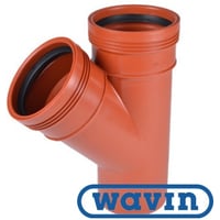 Wavin PP kloakgrenrør 45 grader - 160/160 mm