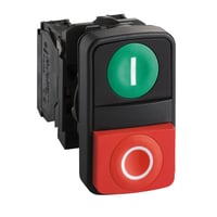 Dobbelt tryk START/STOP, Harmony Style 5, XB5, rd/grn, 22mm – Schneider Electric