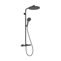Hansgrohe Raindance Alive S Showerpipe 300 1jet EcoSmart PowderRain brusesystem, 300 mm hovedbruser, Børstet sort krom