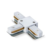 T-samler til 1-faset skinne, Hvid, 1F2W