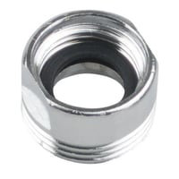Overgangsstyk, messing, forkromet, 3/4'' udvendig gevind, 1/2'' indvendig gevind, 20-15mm