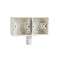 Underlag 2-modul, 1x M20, IP55, hvid - Hydro