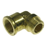 Vinkel 1'' 90gr muffe/nippel, messing