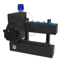 Wavin Comfia Midishunt - Grundfos pumpe og fordelerrr, 7 kredse, messing, 3/4" tilslutning