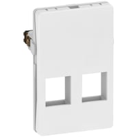 Billede af LK FUGA - Dataudtag til 1-2 stk. keystone konnektorer, large keystone port (ca. 20,5 x 14,8 mm), 1 modul, hvid