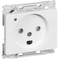 LK OPUS 66, Stikkontakt med jord og LED-lampe, 1 modul, hvid - Lauritz Knudsen