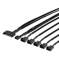 Splitter til PWM blsere, 4-pin til 5x4-pin hun, SATA strm