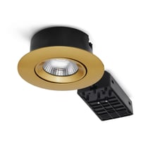 Billede af Nordtronic Velia ECO indbygningsspot, 230V, 7W, 2700/3000/4000K, rund, guld (mat) - 6 stk