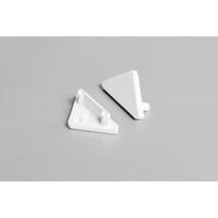 Hvid endestykke til CABI12 profil - Topmet