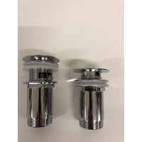 Bundventil med push-up m/overlb, krom