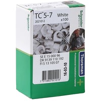 Clips TC, rund, 5-7 mm, 20 mm sm, hvid – Thorsman – 100 stk