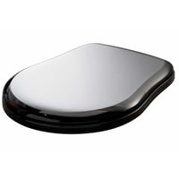 Lavabo Retro toiletsæde med krom beslag, blank sort