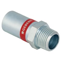 Geberit Mapress FZ overgang, 28mm x 1", nippel/nippel