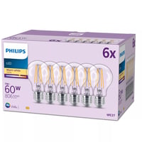 Philips Classic E27 LED-pre, mat, 806lm, 2700K, 7W - 6 pak