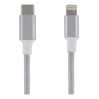 Billede af EPZI USB-C to Lightning cable, 2m, braided, slv