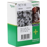 Schneider Thorsman TC kabelclips, 7-10 mm, 1,6 x 25 mm sm, hvid – 100 stk