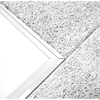 Billede af Indbygningsramme til 120x60 LED panel - troldtekt, hvid kant