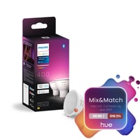Philips Hue GU10 LED-pre, Color & White Ambiance, 400lm, Zigbee + Bluetooth (2-pak)