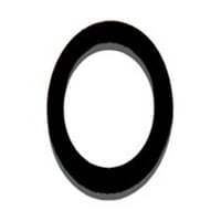Gummiring, 15mm, 18,5mm x 12,5mm x 2mm, passer til 1/2", sort