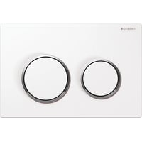 Geberit Omega20 Round betjeningsplade, krom/hvid