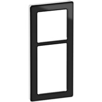 LK FUGA – Pure design ramme, 2 modul, sort/hvid (glas)