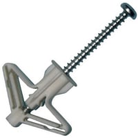 Gipsplug 4x60 Mm Med Skrue Til 1 Og 2 Lag Gips 50 Stk
