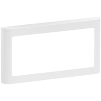 LK FUGA – Soft 63 vandret design ramme uden midtersprosse, 1×2 modul, hvid med antibakteriel overflade