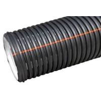 Dr?nr?r topsl. 110mm. SN8. slidset 105 gr. 110-95mm. DV sort HDPE. EN13476-3. 6 mtr. med muffe og t?tn.ring