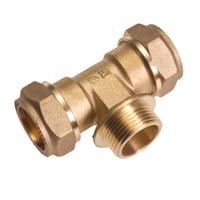 Conex kompressions T-stykke, 15 x 1/2″ x 15, til PEX og kobber