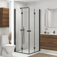 Dansani Match folded?r 200 cm x 77-79 cm, sort profil, klar glas