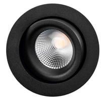 Downlight Junistar Lux Isosafe, 7W 2700K, sort - SG Armaturen
