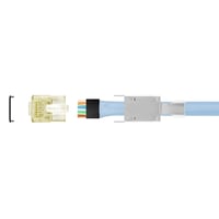 RJ45 Modular Pass-Through stik, CAT6/6a/7/7a, skrmet, Simply45