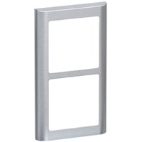 LK FUGA - Soft 63 lodret design ramme, 2 modul, stlmetallic + teknisk monteringsramme