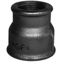 Georg Fischer formmuffe, 3/4″ x 1/2″, sort, stbejern