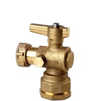 ISIFLO, 32 mm x 1″ vinkelventil med aftap