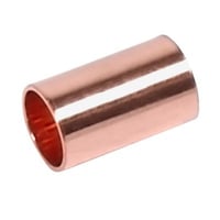 Loddemuffe uden stop, 28 mm, kobber