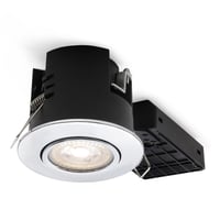 Uni Install G2 indbygningsspot, inkl. Philips, 80Ra / 4,7W / 380 lm / 2700K / GU10 / 36 / F, ikke dmpbar, GU10 (230V), rund, krom – Nordtronic