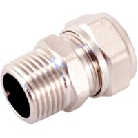 Alu kompressions overgang, 1/2″ x 16 x 2,0 mm, med nippel – Golan Pipe Systems