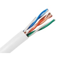 Cat6 UTP solid, 23AWG, 0.55 mm CCA, PVC, U/UTP CAT6, 305 meter, hvid