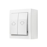 Jalousi-afbryder Simon X4, 10 AX, 250 V~, skruefiksering, hvid