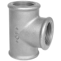 Galvaniseret tee m. muffer - 1" x 1" x 1"