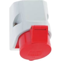 BALS CEE Vægstikdåse H6 400V 16A 5 polet rød breddexhøjde 75x100 mm, top M20 bund M20 Quick Connect® IP44, polyamid